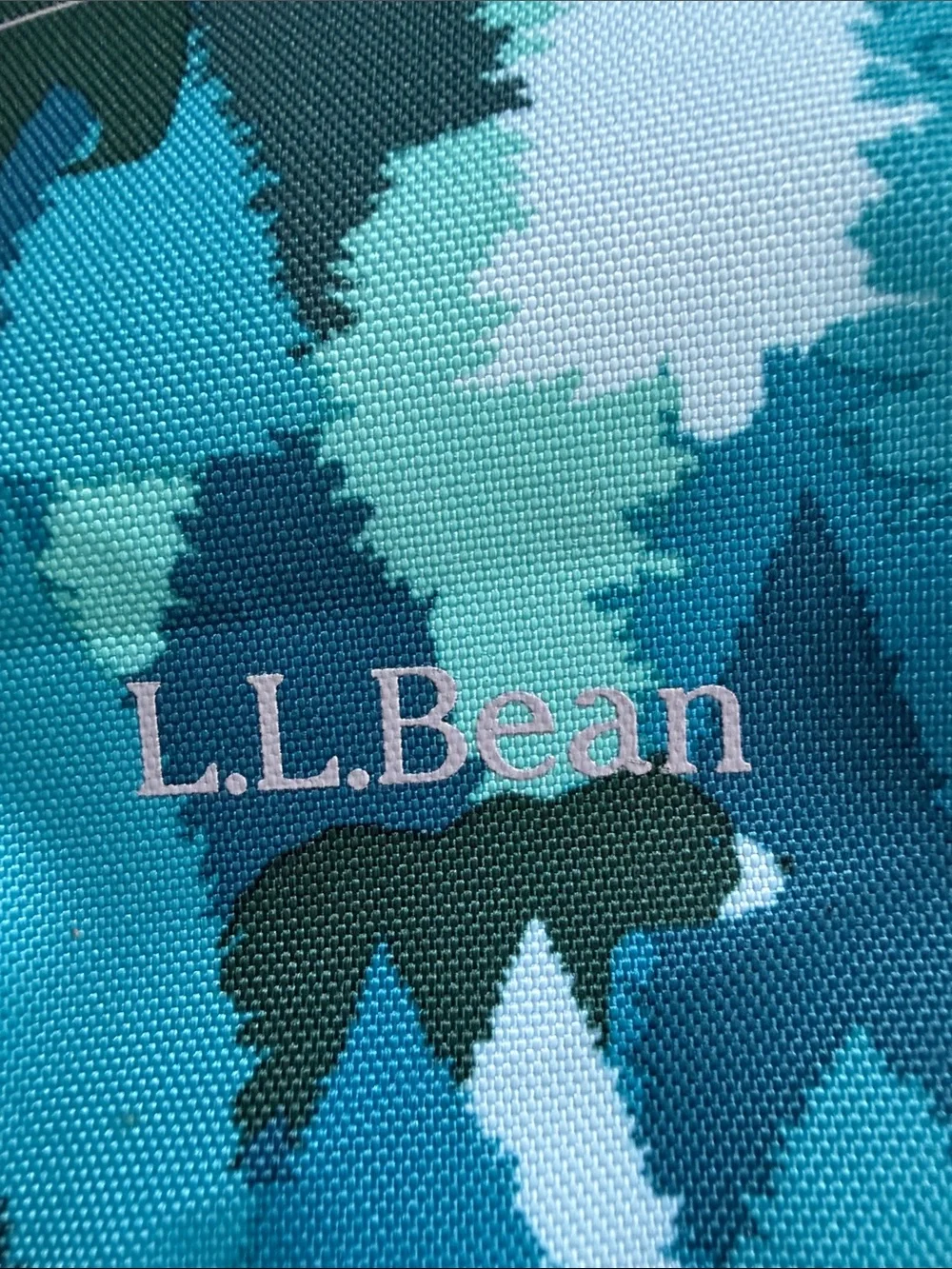 L.L.Bean Adventure Duffle - Teal & Aqua Forest Print
